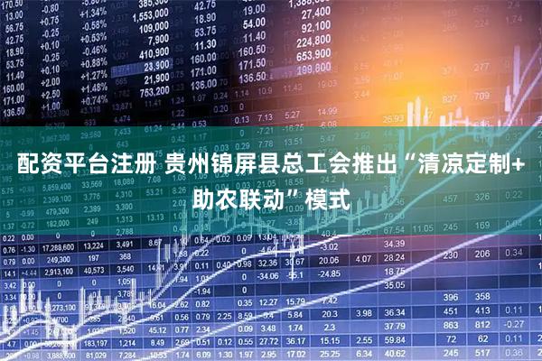配资平台注册 贵州锦屏县总工会推出“清凉定制+助农联动”模式